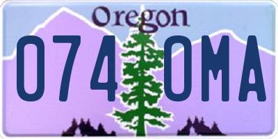 OR license plate 074OMA