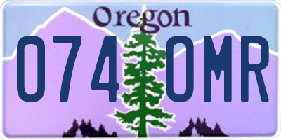 OR license plate 074OMR