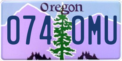 OR license plate 074OMU
