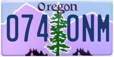 OR license plate 074ONM