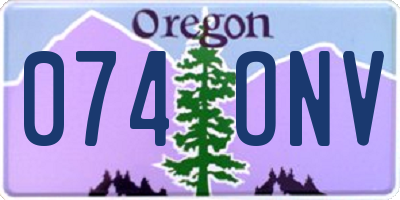 OR license plate 074ONV