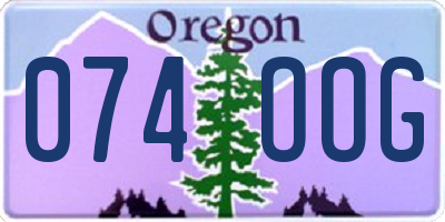 OR license plate 074OOG