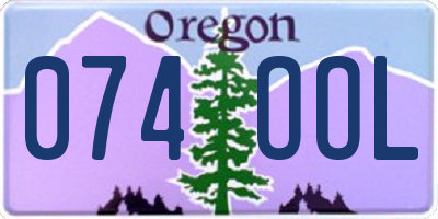 OR license plate 074OOL