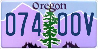 OR license plate 074OOV