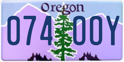 OR license plate 074OOY
