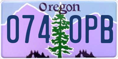 OR license plate 074OPB