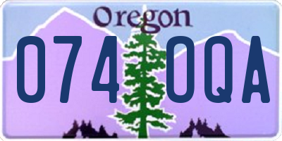 OR license plate 074OQA