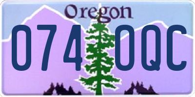 OR license plate 074OQC