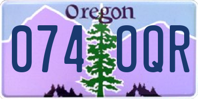 OR license plate 074OQR