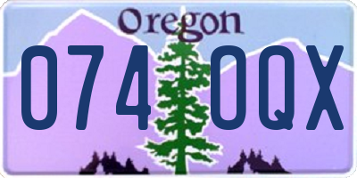 OR license plate 074OQX