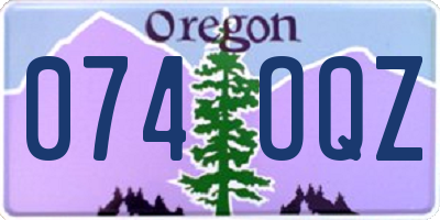 OR license plate 074OQZ