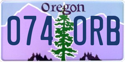 OR license plate 074ORB
