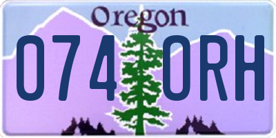 OR license plate 074ORH
