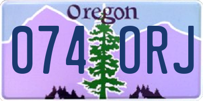 OR license plate 074ORJ