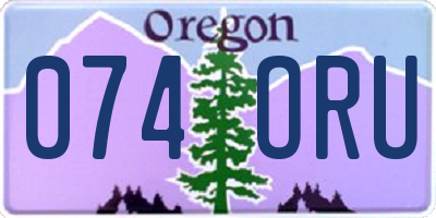 OR license plate 074ORU