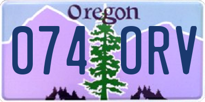 OR license plate 074ORV