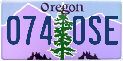 OR license plate 074OSE