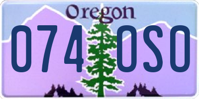 OR license plate 074OSO