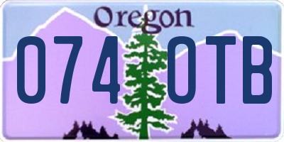 OR license plate 074OTB