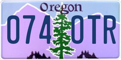 OR license plate 074OTR