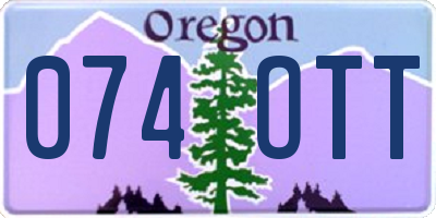OR license plate 074OTT