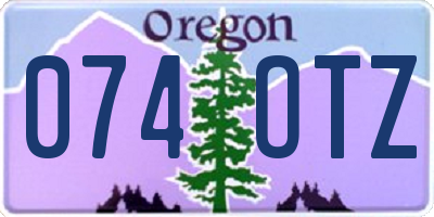 OR license plate 074OTZ
