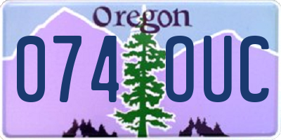 OR license plate 074OUC