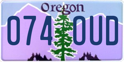 OR license plate 074OUD