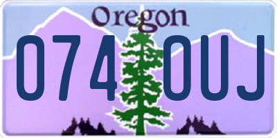 OR license plate 074OUJ