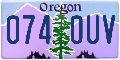 OR license plate 074OUV