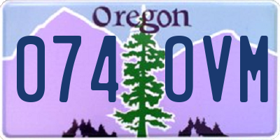 OR license plate 074OVM