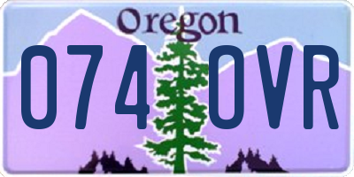 OR license plate 074OVR