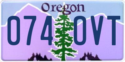 OR license plate 074OVT