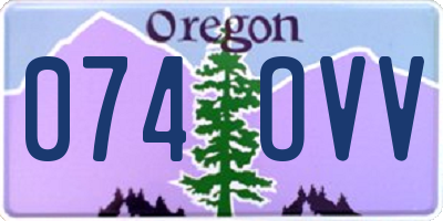 OR license plate 074OVV