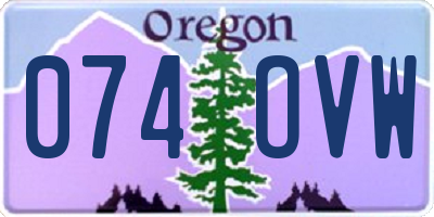 OR license plate 074OVW