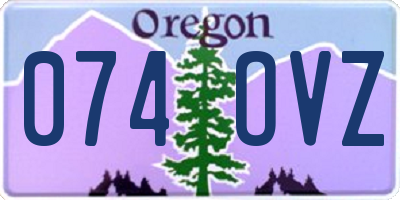 OR license plate 074OVZ