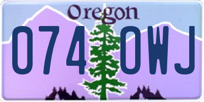 OR license plate 074OWJ