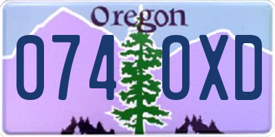 OR license plate 074OXD