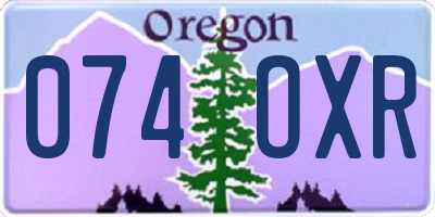 OR license plate 074OXR