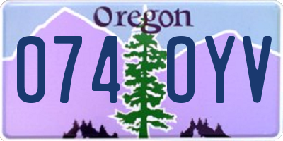 OR license plate 074OYV