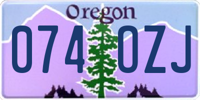 OR license plate 074OZJ