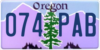 OR license plate 074PAB