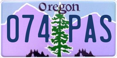OR license plate 074PAS