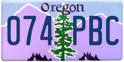 OR license plate 074PBC