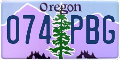 OR license plate 074PBG