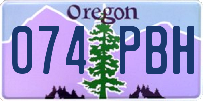 OR license plate 074PBH