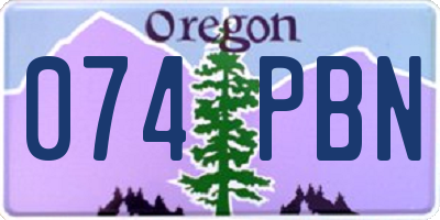 OR license plate 074PBN