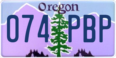 OR license plate 074PBP