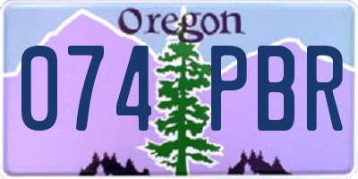 OR license plate 074PBR