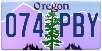 OR license plate 074PBY